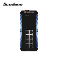 Scodeno Design de moda XBlue Series 8*10/10/1000 Gigabit Base-T gerenciado Din-Rail Industrial Poe Ethernet Switch